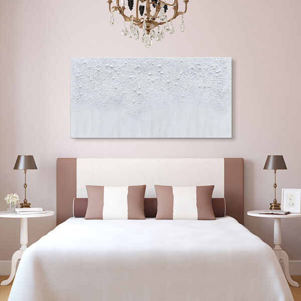 White Snow A Textured Unframed Hand Painted Wall Art, image 1