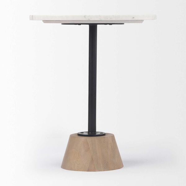 Maxwell Marble Top Pedestal End Table, image 3