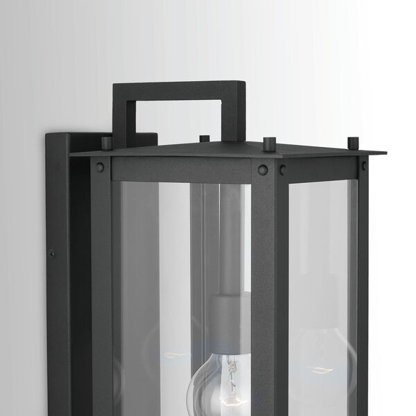 Hunt Black Eight-Inch One-Light Outdoor Wall Lantern, image 3