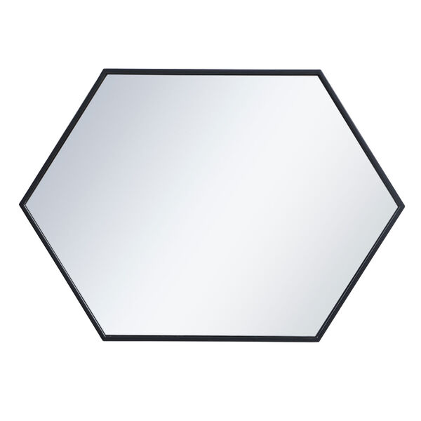 Eternity Black 24-Inch Hexagon Mirror, image 6