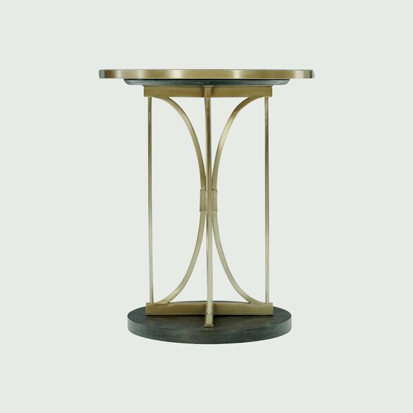 Beaumont Brass and Charcoal Accent Table, image 1