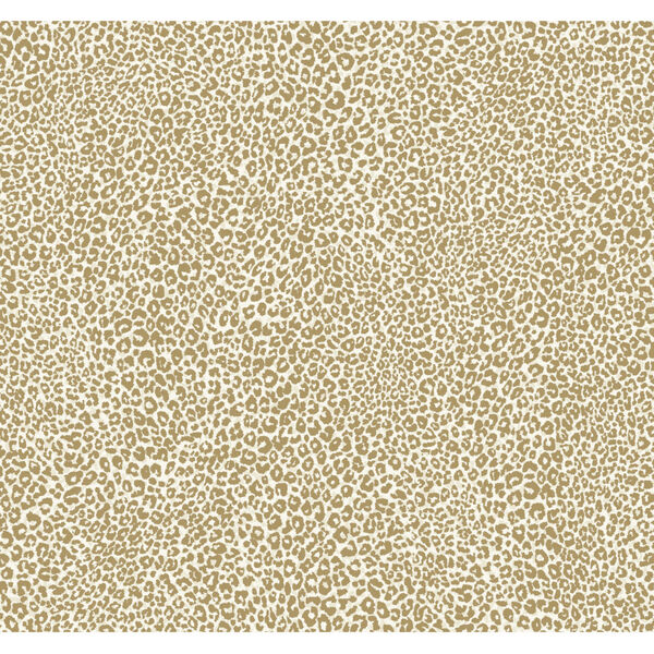 Tropics Gold Leopard King Pre Pasted Wallpaper - SAMPLE SWATCH ONLY, image 2