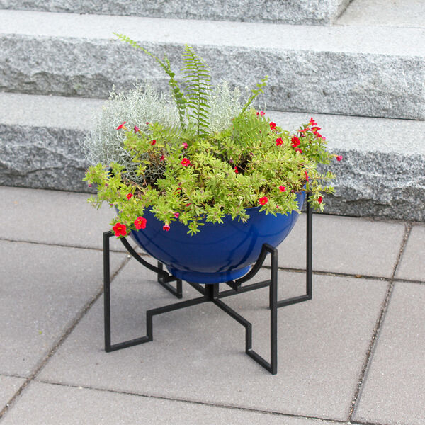 Jane I French Blue Planter with Flower Bowl, image 3