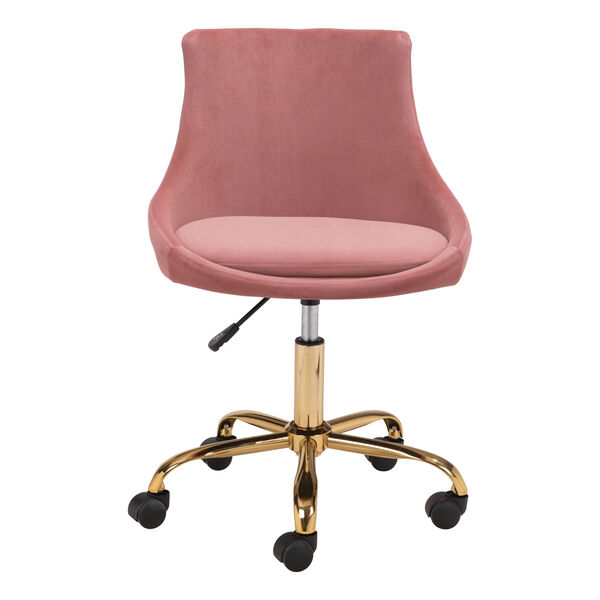 Mathair Pink and Gold Office Chair, image 4
