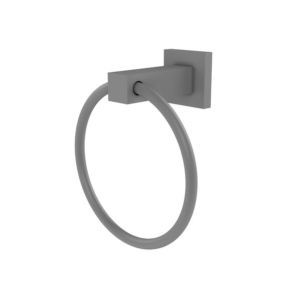 Montero Matte Gray Four-Inch Towel Ring, image 1