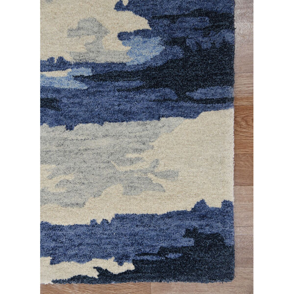 Abstract Blue Rectangle 9 Ft. x 13 Ft. Rug, image 6