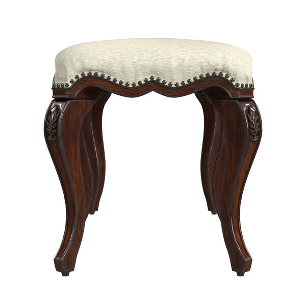 Michelline Cherry and Ivory Upholstered Bench, image 3