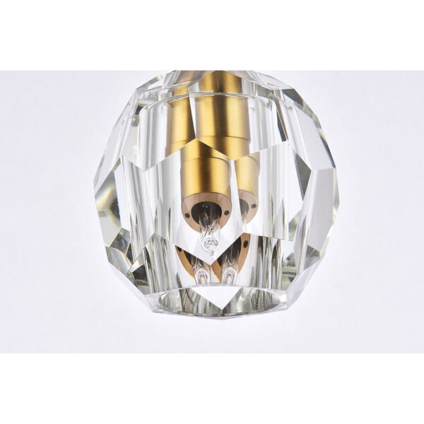 Eren Gold One-Light Mini-Pendant with Royal Cut Clear Crystal, image 6