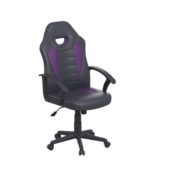 Hendricks Purple Gaming Office Chair with Vegan Leather, image 3