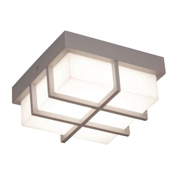 Avenue Textured Grey Eight-Inch One-Light Integrated LED Outdoor Flush Mount, image 1