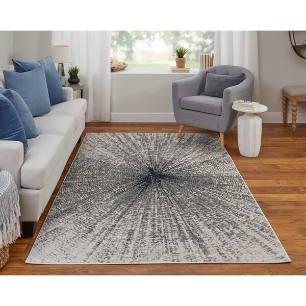 Micah Ivory Gray Blue Area Rug, image 2