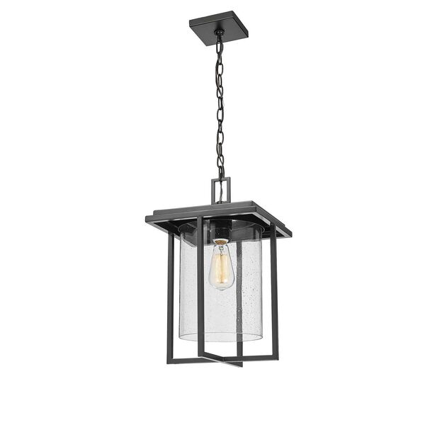 Adair Powder Coated Black One-Light Outdoor Hanging Lantern, image 3