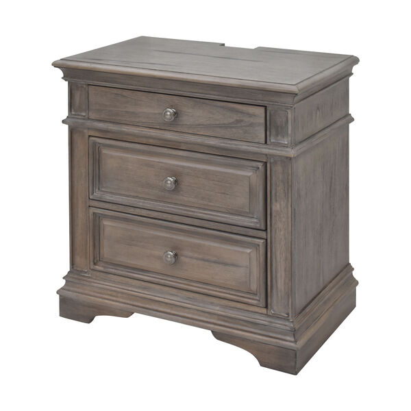 Highland Park Distressed Driftwood Nightstand, image 2