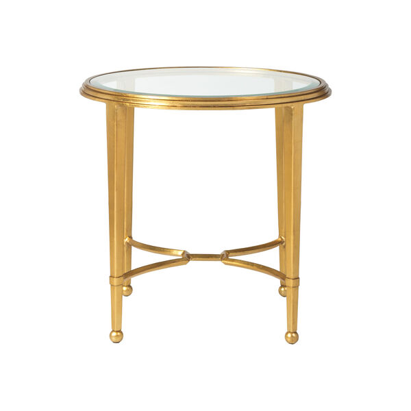 Metal Designs Gold Sangiovese Round End Table, image 2