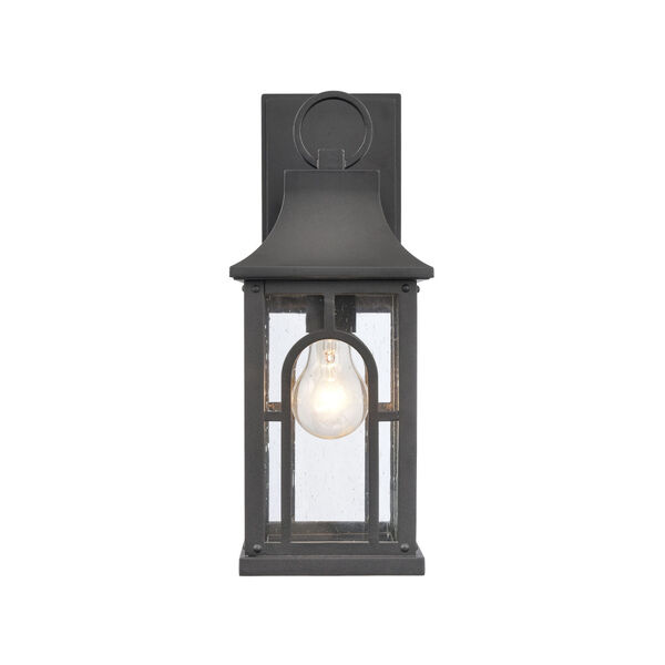 Triumph Textured Black One-Light Outdoor Wall Sconce, image 1