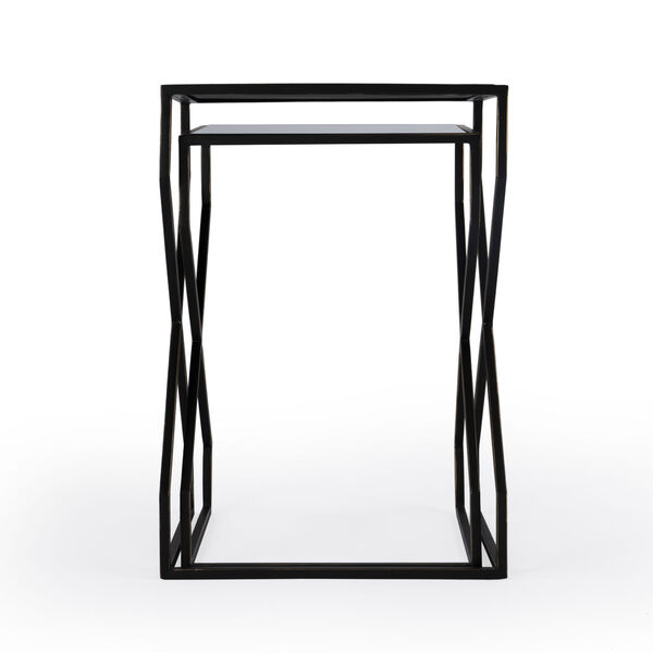Demi Black Mirrored Nesting Tables, Set of 2, image 6