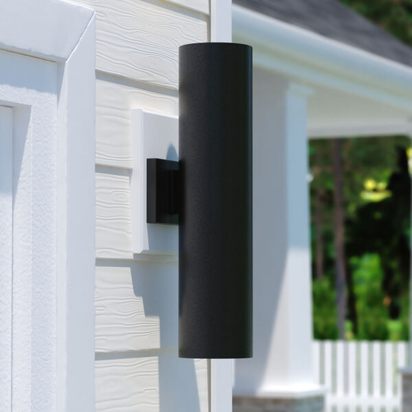 Chiasso Textured Black Five-Inch Two-Light Outdoor Wall Mount, image 2
