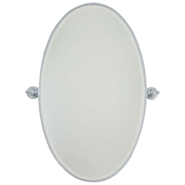 Chrome Oval Mirror, image 1