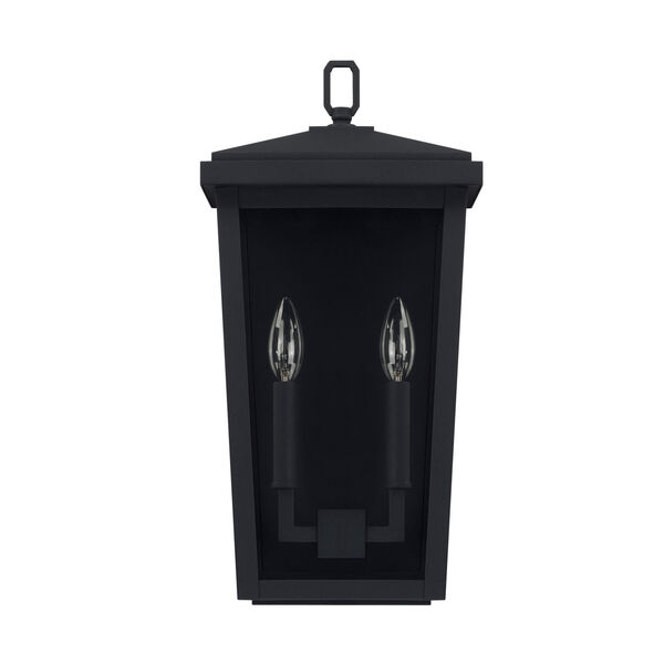 Donnelly Black Nine-Inch Two Light Outdoor Wall Lantern, image 1