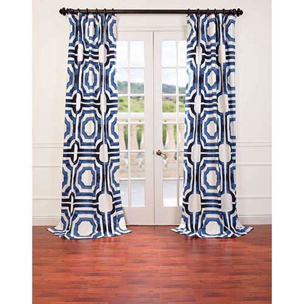 Mecca Blue 120 x 50-Inch Curtain Single Panel, image 1