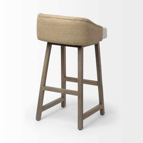 Monmouth Cream and Beige Bar Height Stool, image 5