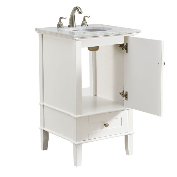 Luxe Frosted White Vanity Washstand, image 3
