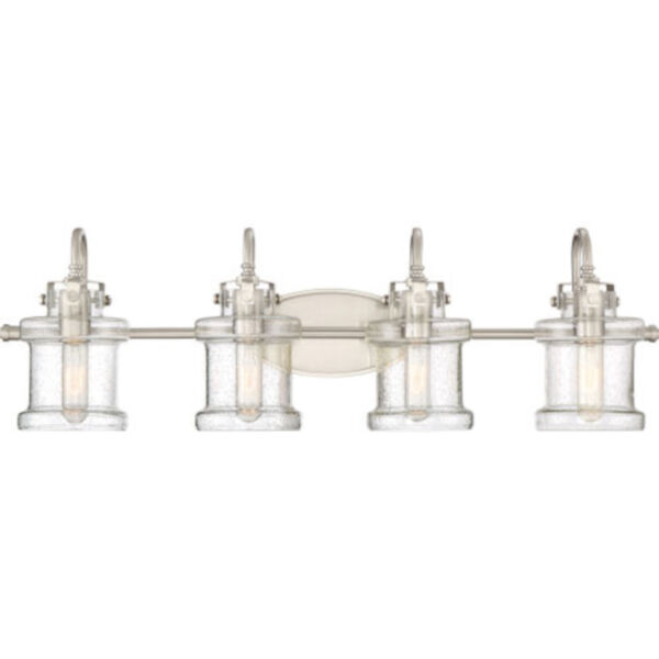 Selby Brushed Nickel Four-Light Bath Vanity, image 1