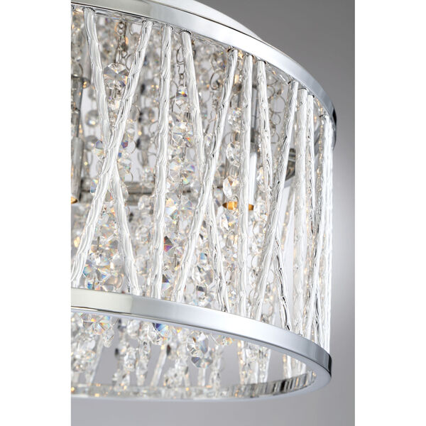 Platinum Collection Crystal Cove Polished Chrome LED Four-Light Flush Mount, image 4