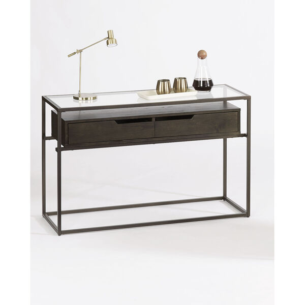 Presidio Contemporary Umber and Black Console Table, image 2