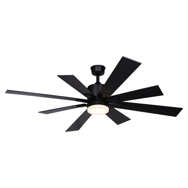 Crawford Black 60-Inch Integrated LED Ceiling Fan, image 1