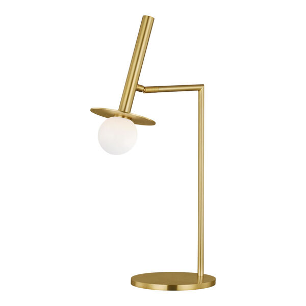 Nodes Burnished Brass LED Table Lamp, image 1