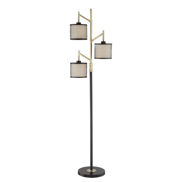 Elena Coffee 66-Inch Three-Light Floor Lamp, image 1