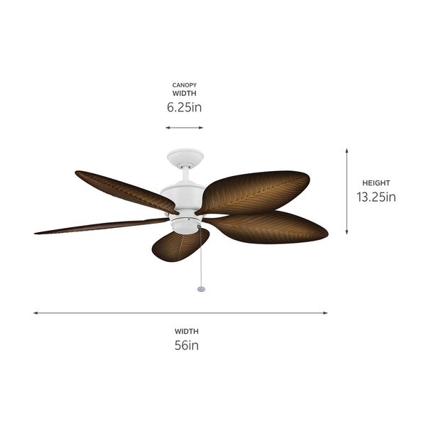 Nani Matte White 56-Inch Ceiling Fan, image 2