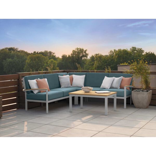 Travira Natural Four-Piece Outdoor Loveseat and Coffee Table Chat Set, image 2