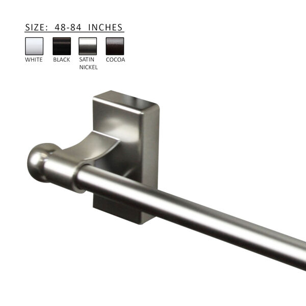 Satin Nickel 48-84 Inch Magnetic Rod, image 3