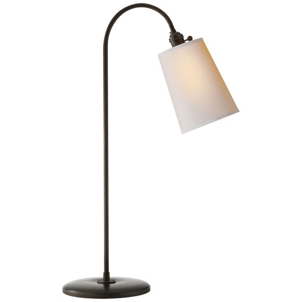 Mia Table Lamp in Aged Iron with Natural Paper Shade by Thomas O'Brien, image 1