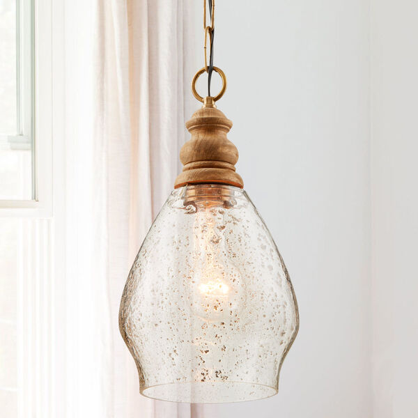 Independent Light Wood 8-Inch One-Light Pendant, image 2