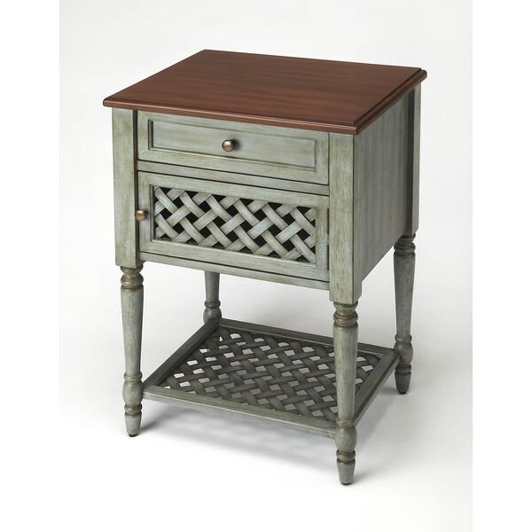 Chadway Rustic Blue End Table, image 1