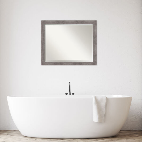 Pinstripe Gray 32W X 26H-Inch Bathroom Vanity Wall Mirror, image 3