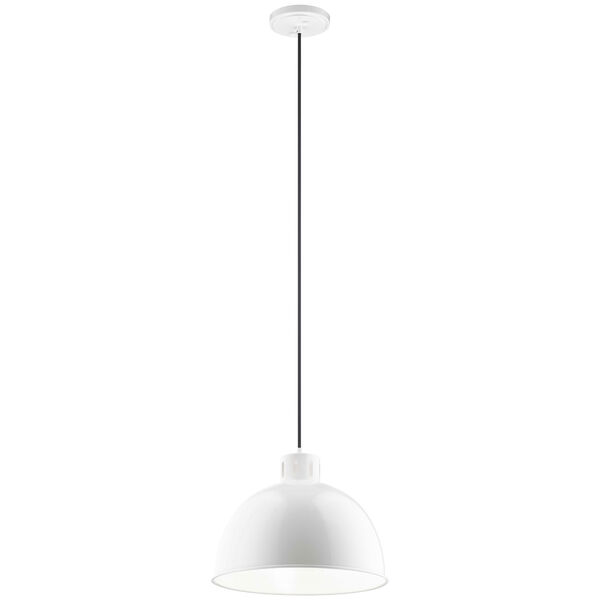 Zailey White 13-Inch One-Light Pendant, image 1