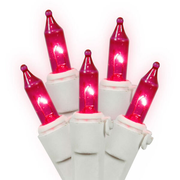 Pink 33 Foot Lock Light Set with 100 Lights, image 1