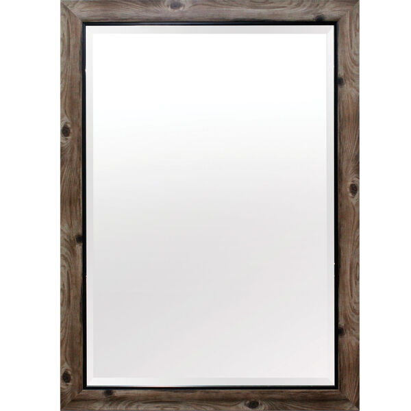 Gray and Black 43-Inch Tall Framed Mirror, image 1
