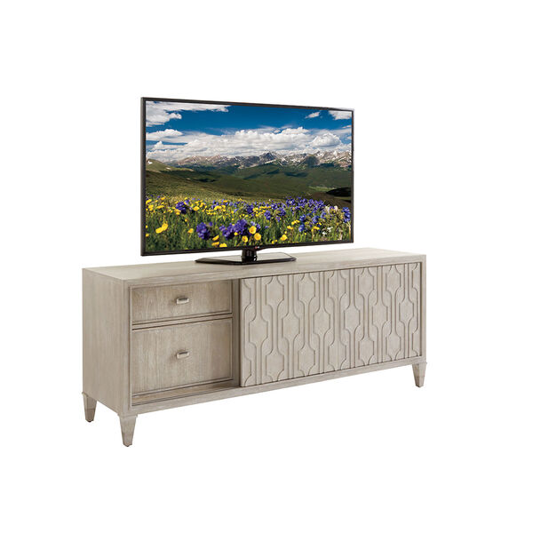 Greystone Pearl Gray and Nickel Reese Media Console, image 1