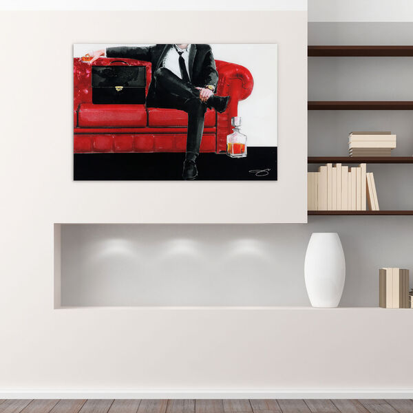 The Gentleman Frameless Free Floating Tempered Glass Graphic Wall Art, image 1