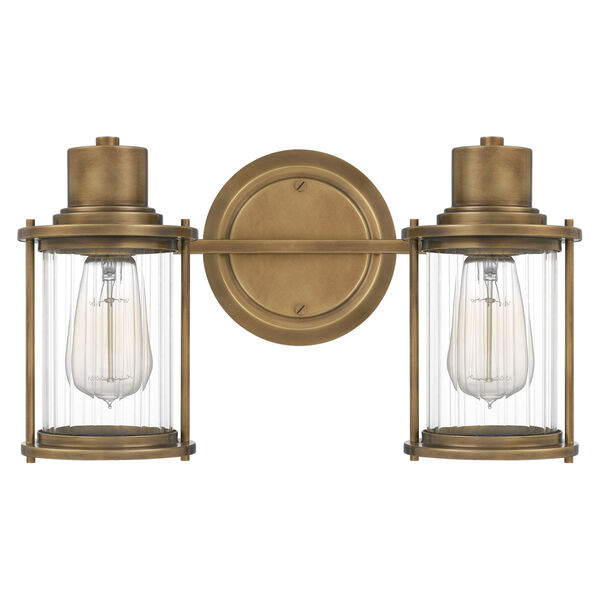 Riggs Weathered Brass Two-Light Bath Vanity, image 3