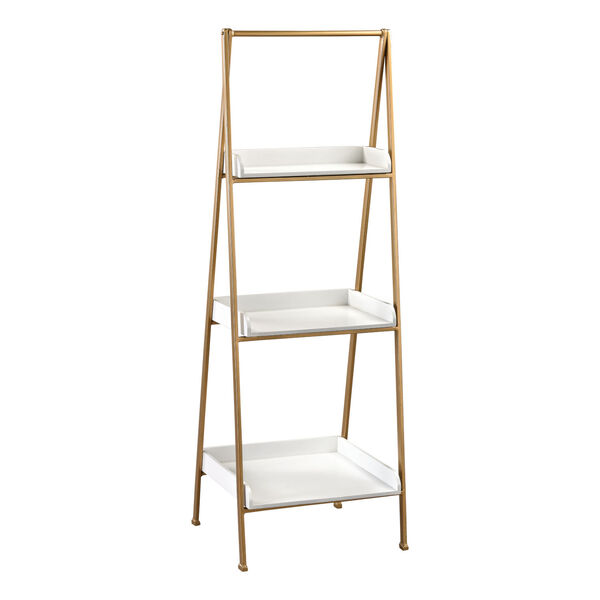 White and Gold Accent Shelf, image 2