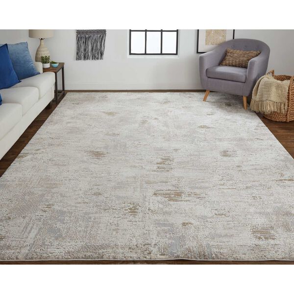Vancouver Ivory Gray Tan Rectangular 4 Ft. x 6 Ft. Area Rug, image 2
