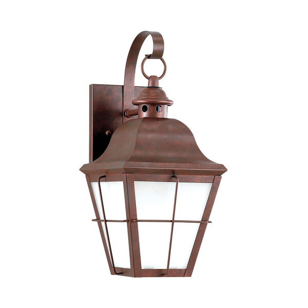 Chatham Weathered Copper Energy Star LED Outdoor Wall Lantern with Clear Seeded Glass, image 1