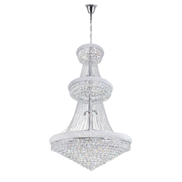 Empire Chrome 38-Light Chandelier with K9 Clear Crystal, image 1