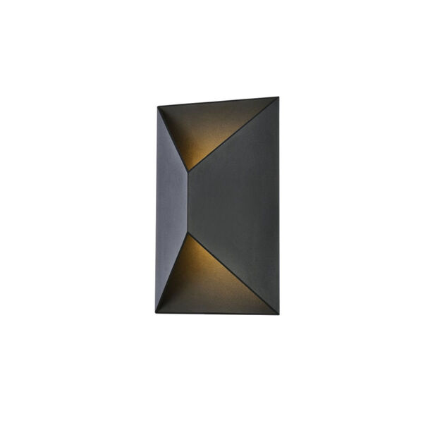 Raine Black 240 Lumens 16-Light LED Outdoor Wall Sconce, image 2
